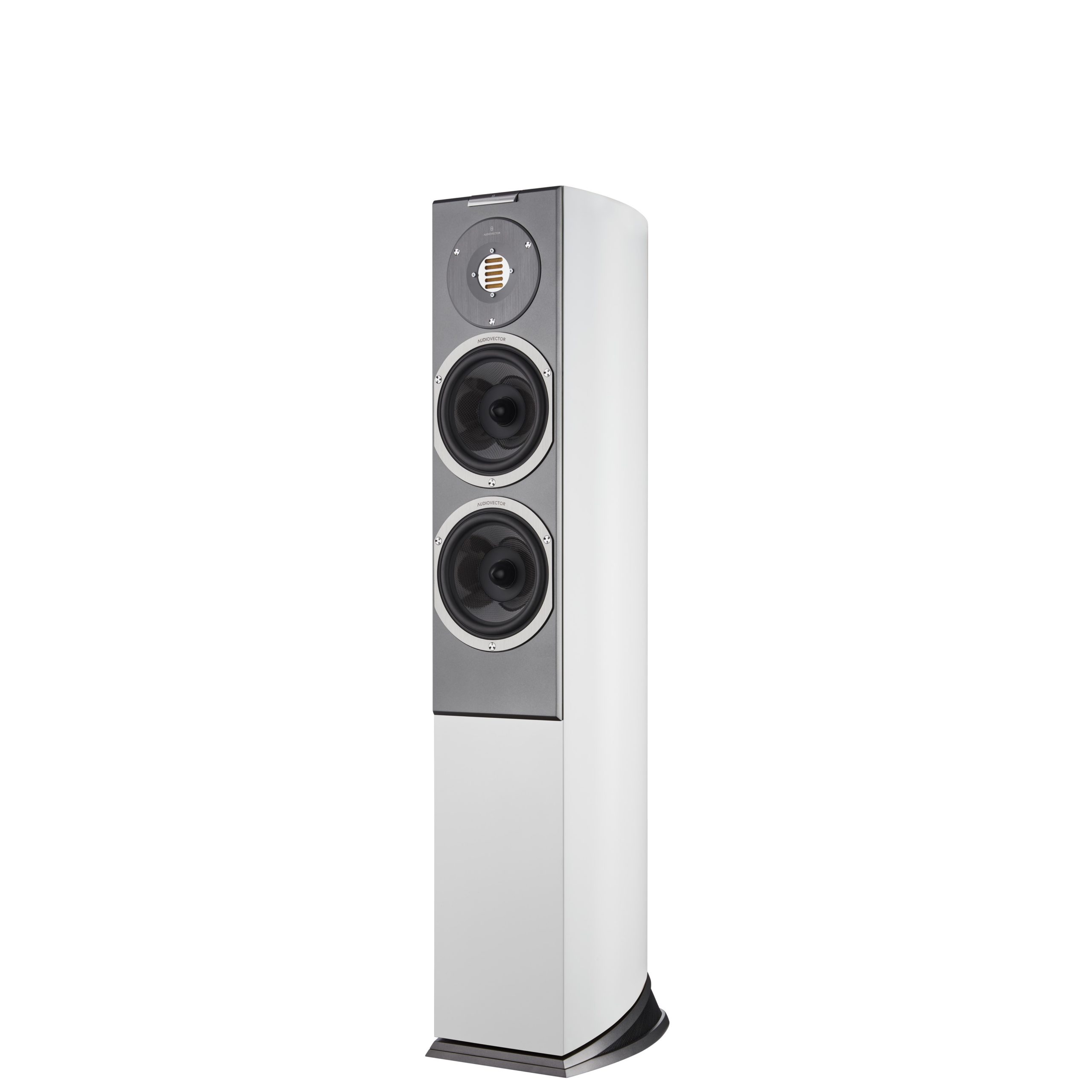 Audiovector R 3 Arreté compact floorstanding loudspeaker in white silk finish