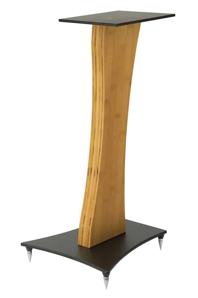 Quadraspire natural bamboo speaker stands